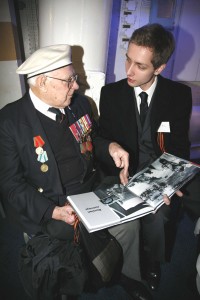Veteran Gordon Long receiving my book
